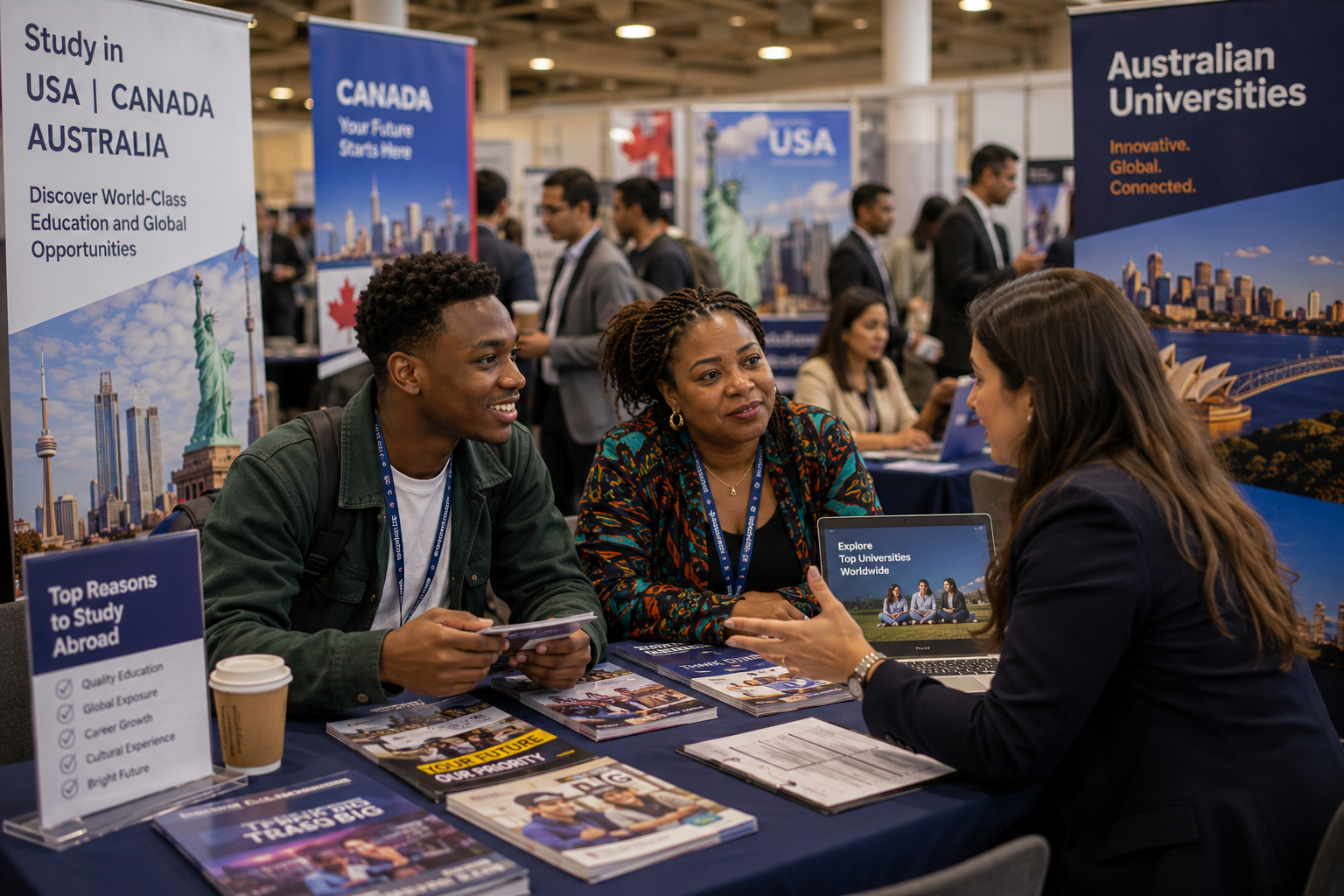 Students studying abroad
